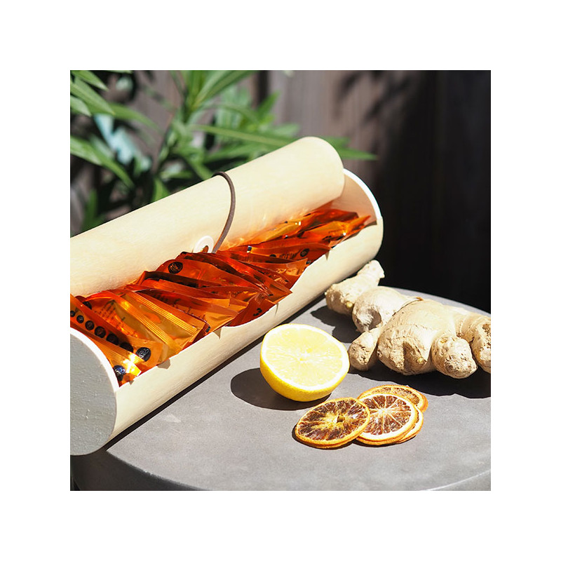 Coffret bambou Cocooning, contenant 32 sachets individuels