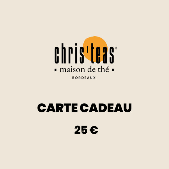 Carte cadeau de thé 25 euros