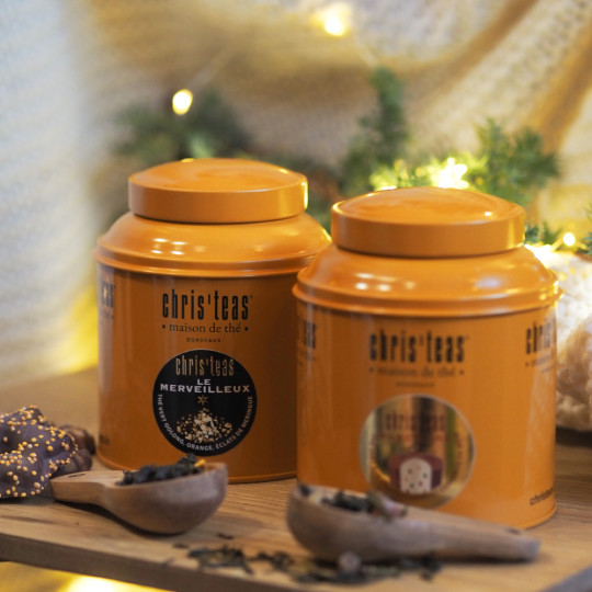 Coffret de deux boites Chris'teas : Panettone et Le Merveilleux