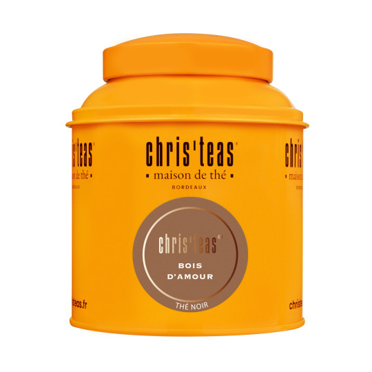 Boite Chris'teas 100g du thé en vrac - Bois d'Amour, un thé noir floral