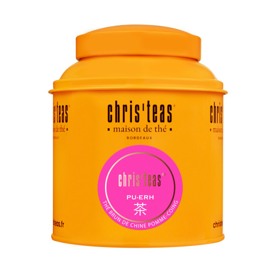 Boite Chris'teas 125g du thé brun de Chine Pu-Erh Pomme Coing, Christeas à Bordeaux