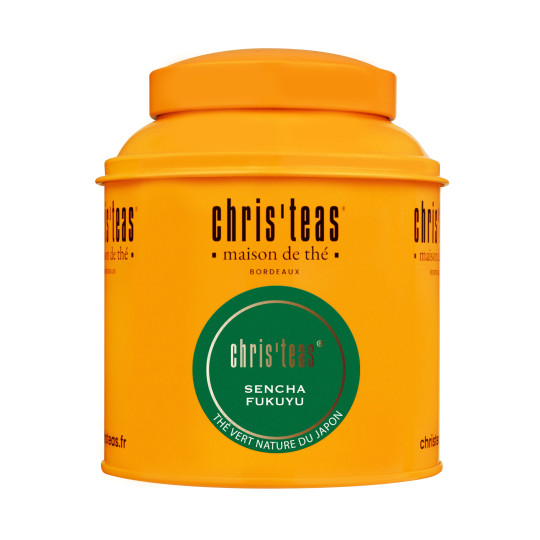 Boite Chris'teas 125g du thé vert nature Sencha Fukuyu, Chris'teas Bordeaux