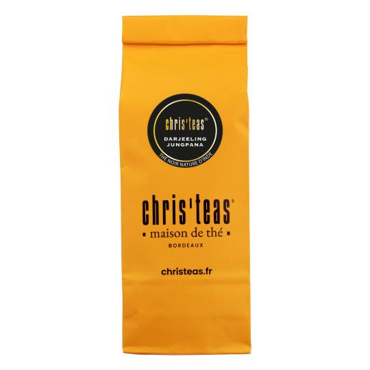 Pochette 100g du thé en vrac "Darjeeling Jungpana", un thé noir aux notes de muscat