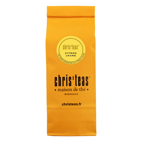 Pochette 100g du thé Classique Citron jaune, un thé noir et écorces de citron
