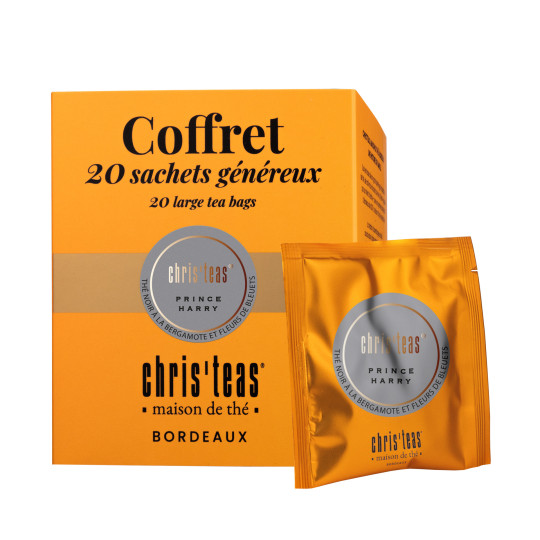 Sachets de thé noir Earl Grey Prince Harry Chris'teas
