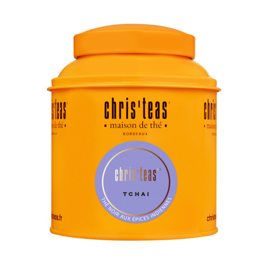 Boite Christeas de 125 g remplie du thé Tchai