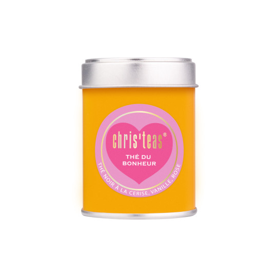 Boite découverte 25 g du Thé du bonheur : un thé noir à la cerise et à la vanille