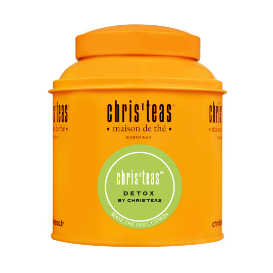 Boite Chris'teas 125 g du thé détox : maté, écorces d'orange et de citron vert