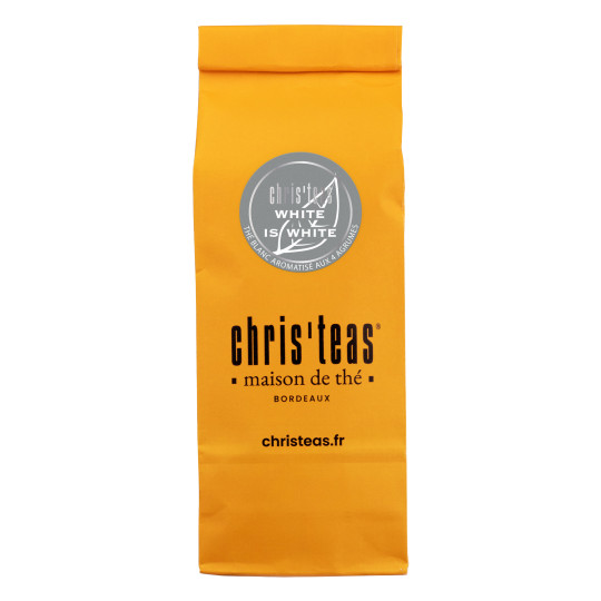 Pochette 100g du thé "White is white" un thé blanc aux 4 agrumes