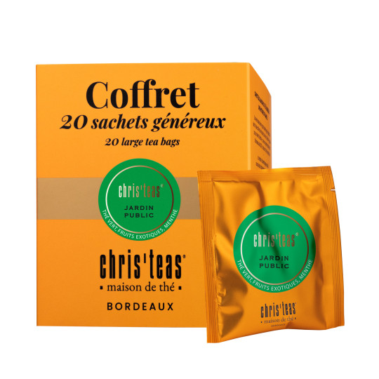 Coffret de 20 sachets de thé vert à l'ananas Jardin Public Chris'teas