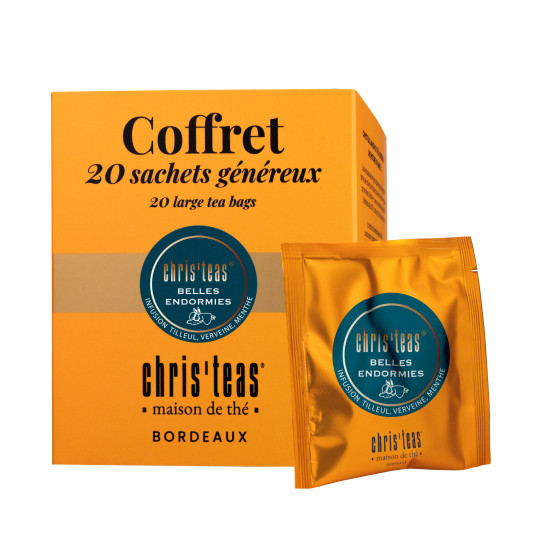 Coffret 20 sachets généreux "Belles endormies", une tisane à la verveine