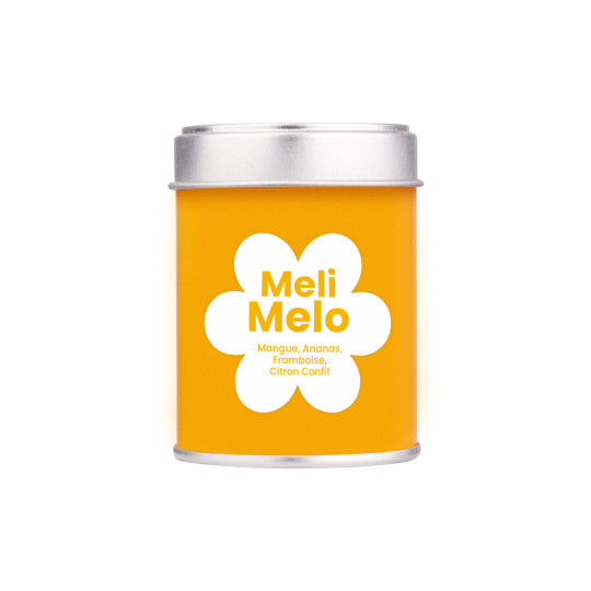Boite découverte de 30g de Méli-Melo, une eau de fruits aromatisée à la fraise des bois, citron vert et citronnelle