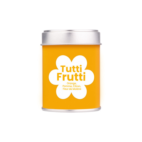 Boite découverte de 30g de l'eau de fruits aromatisée à l'orange sanguine Tutti Frutti