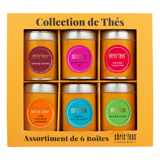 Coffret découverte Les Incontournables Bordelais, 6 thés iconiques de la Maison Chris'teas à Bordeaux