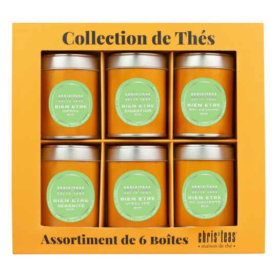 Coffret "Bien-Être" comportant 6 boîtes découvertes d'infusion
