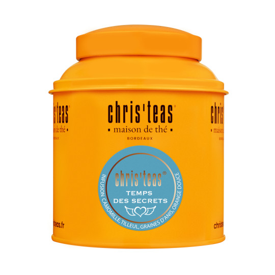 Boite Chris'teas 125g de la tisane à l'anis et à l'orange "Temps des secrets"