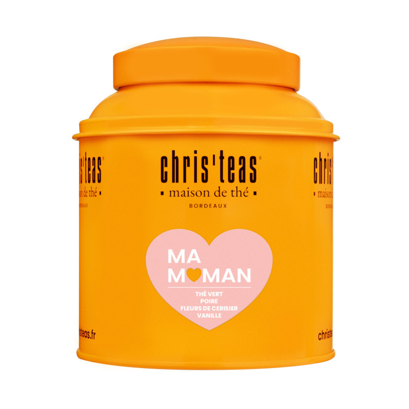 Grande boîte de thé vert aux fleurs et fruits en vrac Chris'teas