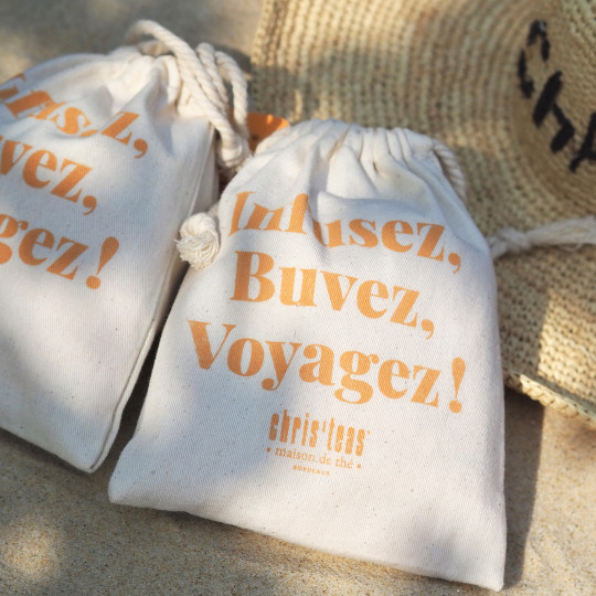 Tea Bag "Infusez, buvez, voyagez" garni de 16 sachets individuels
