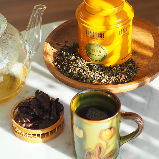 Cacaotine, le thé vert au chocolat et à la vanille