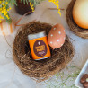 Boite découverte du thé Joyeuses Pâques, un thé vert et noir au cacao et vanille