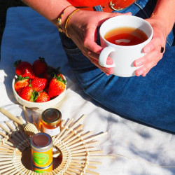 Thé vert à la fraise et à...