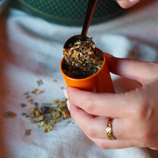 Boite découverte de 25g de la tisane en vrac "Comme au Spa", verveine et menthe poivrée
