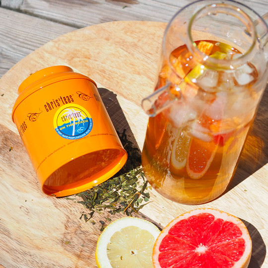 Thé vert aux notes d'agrumes et pamplemousse "Tea on the Beach", un incontournable en version glacée