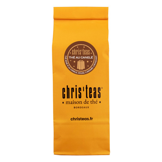 Pochette de 100g garnie de thé noir au canelé Chris'Teas