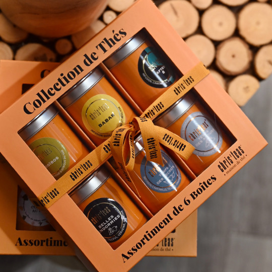 Coffret "Les infusions" : assortiment de 6 boîtes découvertes de 25 g chacune