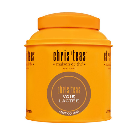 Boite Chris'teas 100g du thé en vrac Voie lactée : un thé bleu-vert de Taïwan