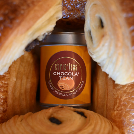 Chocola'tean, un thé noir, fèves de cacao et vanille