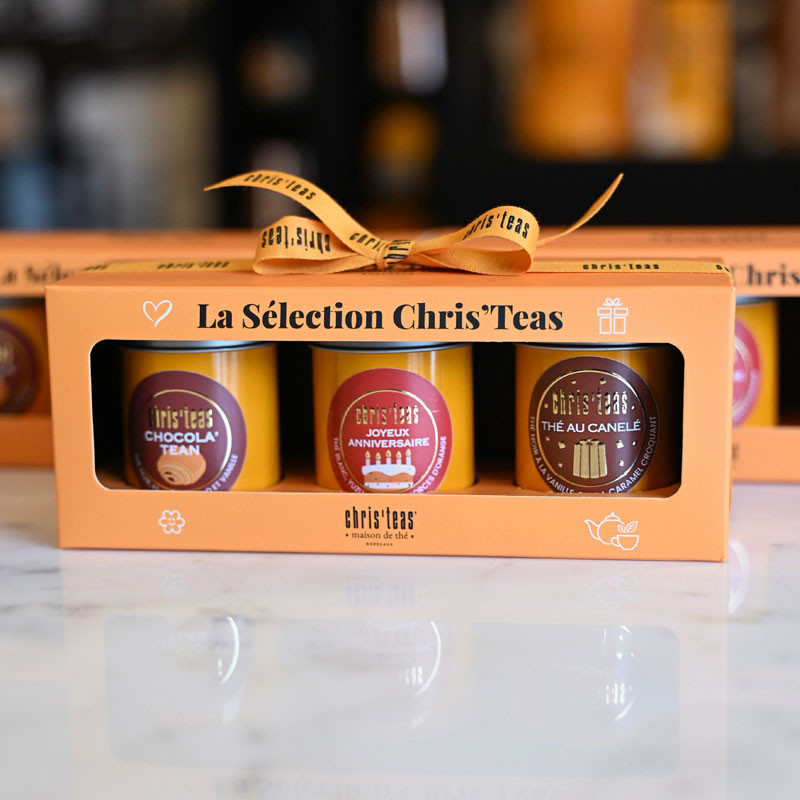 Coffret sélection garnis de 3 thés emblématique de la Maison Chris'teas