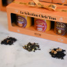 Coffret sélection : deux thés noir et un thé blanc, parfait pour découvrir les saveurs emblématiques de la Maison Chris'teas