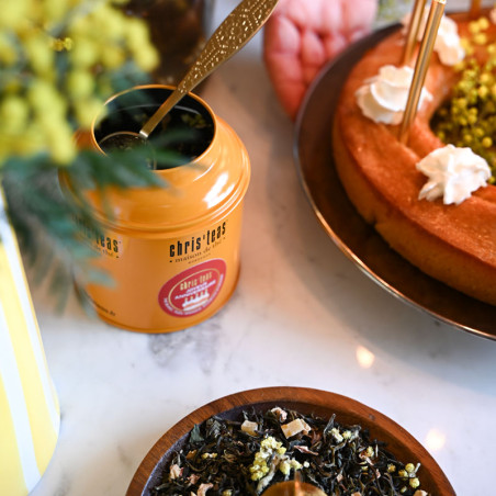 Thé "Joyeux Anniversaire" : un thé blanc au yuzu et à la mangue