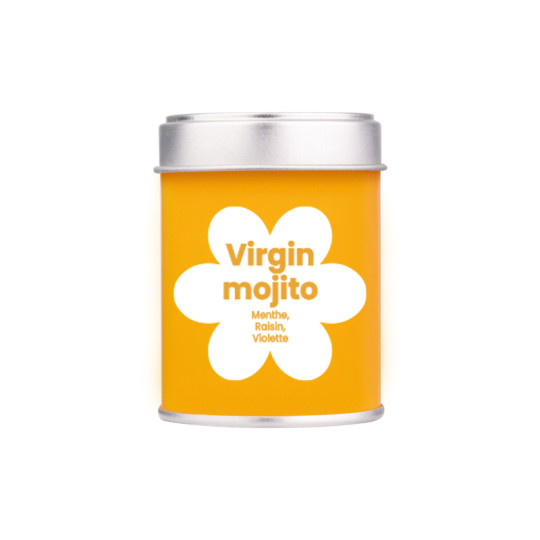 Boite découverte 30g de l'eau de fruit Virgin Mojito - violette, pomme, raisin, menthe - Chris'teas Bordeaux