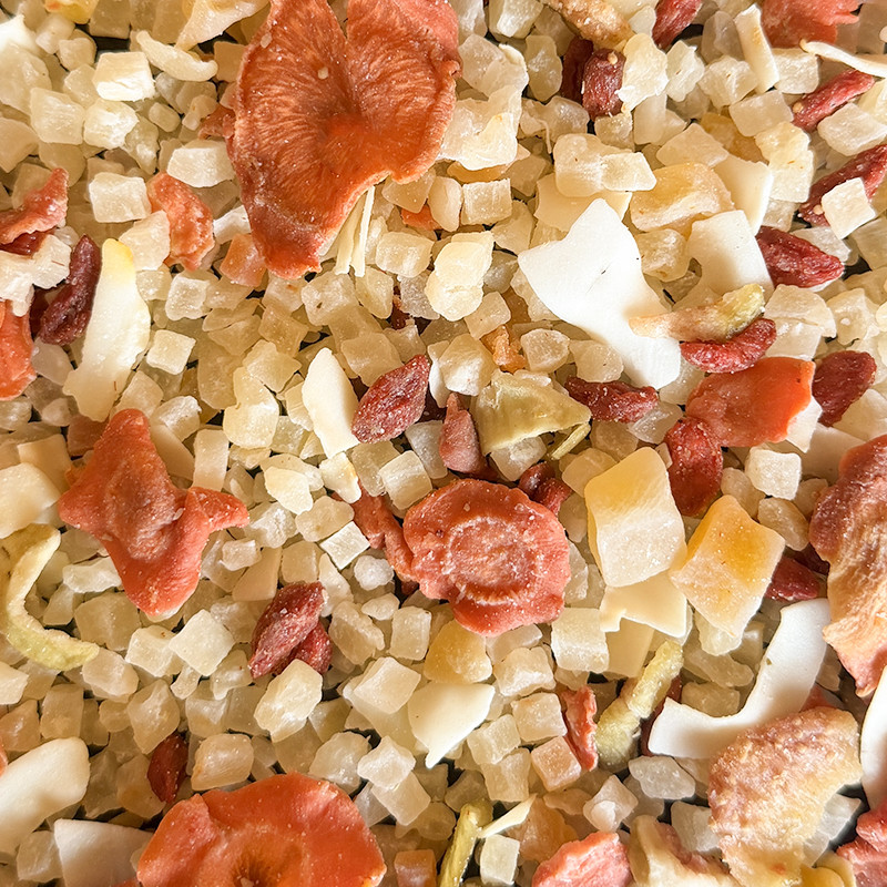 Pina Colada, une eau de fruits aromatisée à l'ananas, mangue et coco - Chris'teas Bordeaux