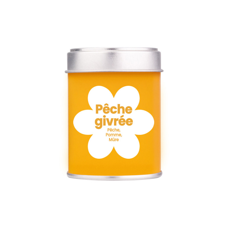 Boite découverte 30g "Pêche givrée", eau de fruits aromatisée pêche et hibiscus - Chris'teas Bordeaux