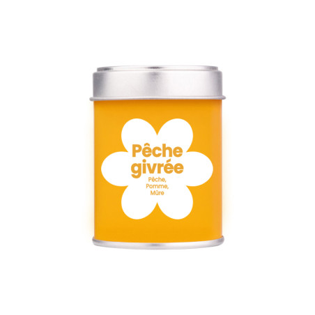 Boite découverte 30g "Pêche givrée", eau de fruits aromatisée pêche et hibiscus - Chris'teas Bordeaux