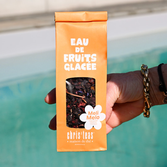 Pochette de 100g de Méli-Melo, une eau de fruits aromatisée à la fraise des bois, citron vert et citronnelle