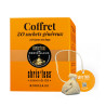 Coffret de 20 sachets généreux du thé en vrac "Le Merveilleux", un thé vert oolong aux oranges caramélisées, éclat de meringue