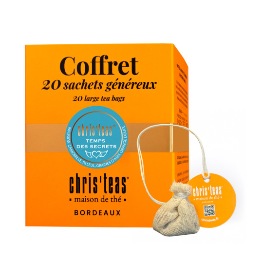 Coffret 20 sachets généreux de la tisane à l'anis et à l'orange "Temps des secrets"