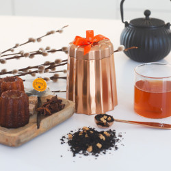 Thé noir au canelé, arômes naturels de vanille et rhum, caramel "Thé au Canelé de Bordeaux"