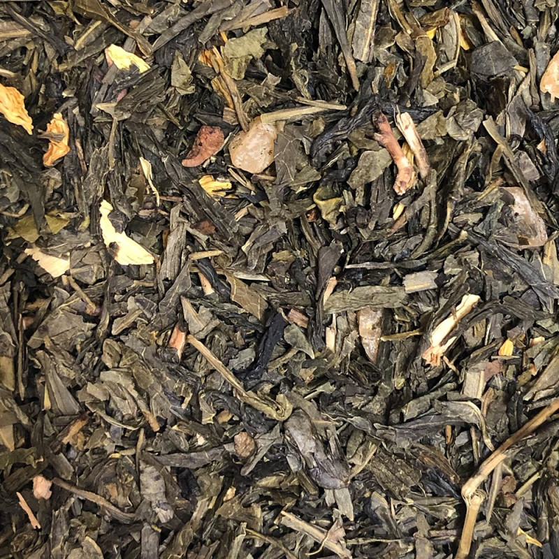 Thé vert aux fruits exotiques en vrac