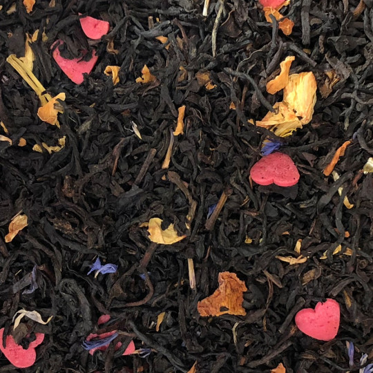 Assemblage du thé Valentina : un thé noir et fruits rouges caramélisés