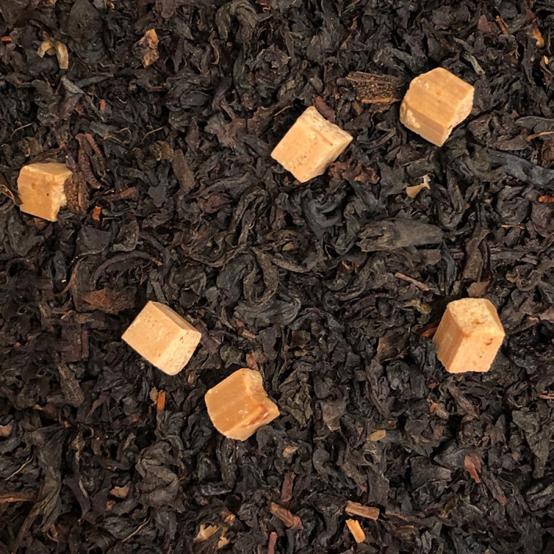 Thé noir au canelé Chris'Teas rhum, vanille, morceaux de caramel